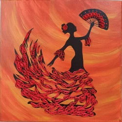 Venez danser ! - Papier roulé, peinture - Laïla A 