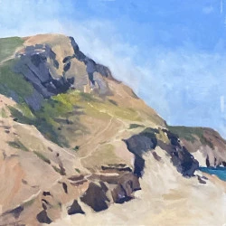 Playa de Obispo - Huile 30 x 30 cm