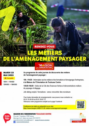 Affiche Les métiers de l'aménagement paysager