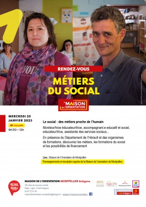 Affiche Découverte des métiers et des formations du social