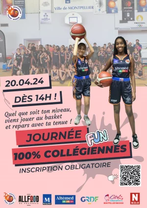 Affiche Journée découverte basket - "100% collégiennes"