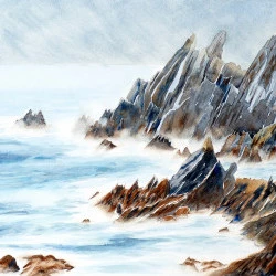 Falaises de Dingle (Irlande) - Aquarelle