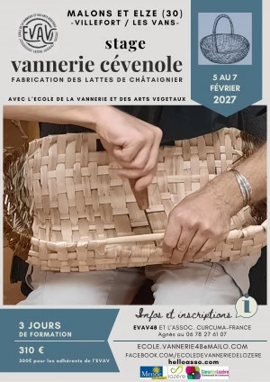 Affiche Stage de vannerie cévenole