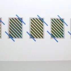 Partition - 5 sérigraphies, adhésif, 420 x 120cm, 2017