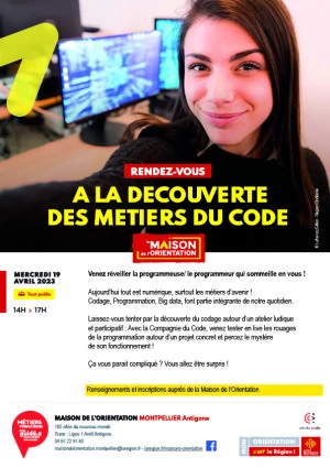 Affiche A la découverte des métiers du code 