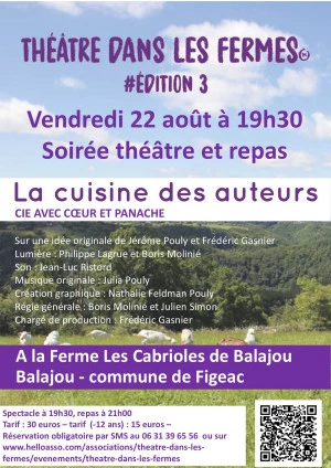 Affiche Théâtre dans les fermes - La Cuisine des Auteurs