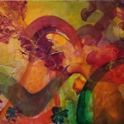 Transparence floor - huile sur toile 130x82