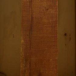 Comme un tombeau - Sculpture bois tilleul- terre - 2,13 m x 0,43 m x 0,12 m – 2003 - Christian Durante 