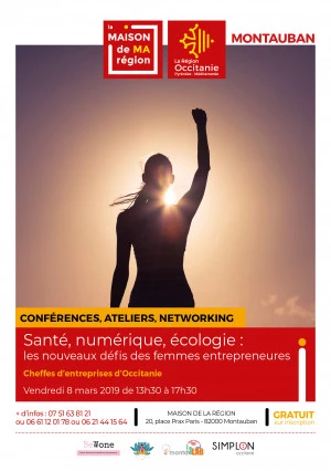 Affiche Les nouveaux défis des femmes entrepreneures (conférences, ateliers, coworking)