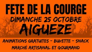 Affiche Fête de la Courge Aiguèze
