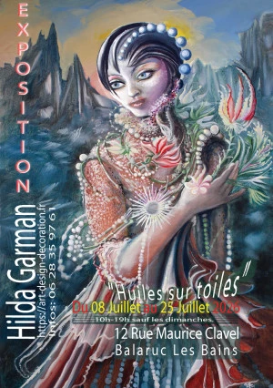 Affiche EXPO de Hilda Garman à Balaruc les Bains