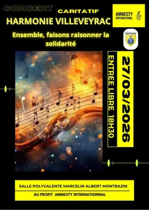 Affiche Concert caritatif avec l'harmonie de Villeveyrac à Montbazin