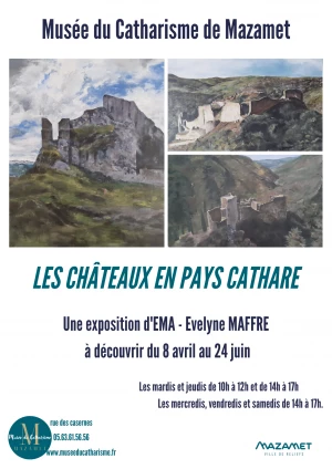 Affiche Exposition Les châteaux en Pays CAthare
