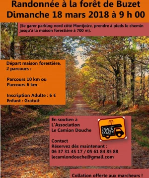 Affiche Randonnée dans la forêt de Buzet