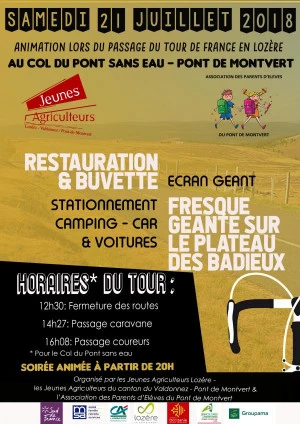 Affiche Tour de France 2018 - Col du Pont sans Eau