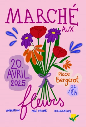 Affiche Marché aux fleurs