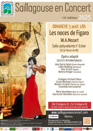 Affiche SAILLAGOUSE EN CONCERT - Les noces de Figaro