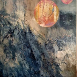 Terre émergente - huile sur toile,64/89 cm - 1200 euros 