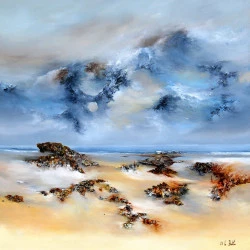 Un endroit si particulier - Huile au couteau - 90 x 90 cm - 2011 - Un endroit si particulier