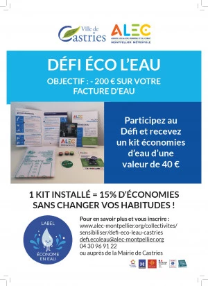 Affiche ATELIER EAU : faire des économies avec du matériel hydro-économe