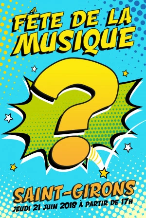 Affiche Fête de la musique de St Girons