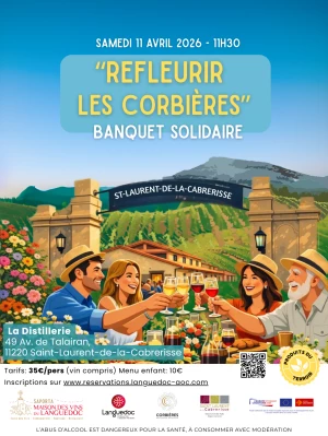 Affiche Banquet Solidaire Refleurir les Corbières