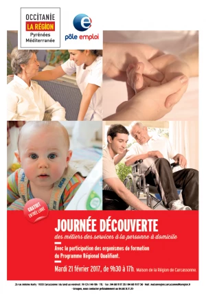 Affiche Journée découverte des métiers des services à la personne à domicile