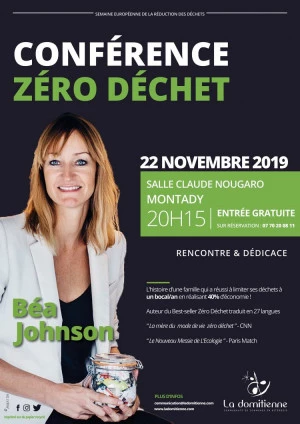 Affiche Conférence de Béa Johnson sur le Zéro déchet