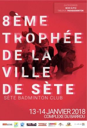 Affiche Badminton - 8 ème Trophée national de la Ville de Sète