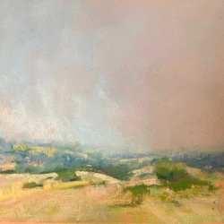 Route des crêtes, Castanet - Pastel 15 x 15 cm