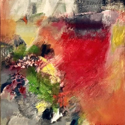 Fatum Hominis - Peinture à l'huile sur lin 80 x 80 cm