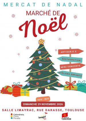 Affiche Marché de Noël de la Calandreta Costa Pavada (Mercat de Nadal)