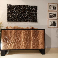 Commode - Création d'une commode en noyer Collection Wave