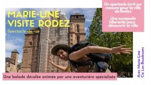 Affiche Marie-Line visite Rodez – Spectacle de rue