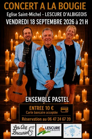 Affiche Concert à la bougie de l'ENSEMBLE PASTEL
