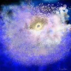 Amour - Peinture sur tablette digitale, édition Fine Art 100 cm x 100 cm, 2016