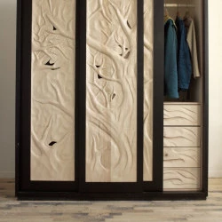 Dressing - Création d'un dressing sculpté en érable/érable teinté