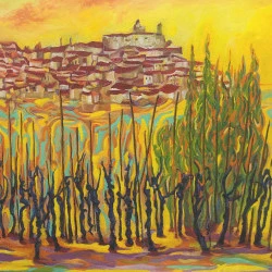 Murviel - huile sur toile 46x61 - Claude René Tarrit 