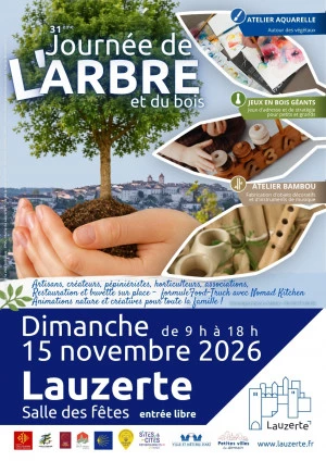 Affiche 31e Journée de l'Arbre et du Bois – Lauzerte