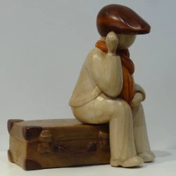 La fugue - Bois d'érable et d'iroko, 18 x 12 cm - 2019
