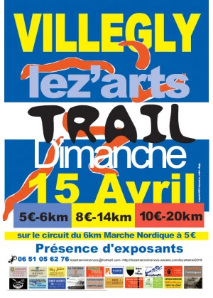 Affiche Lez'arts Trail 2018 à Villegly (11)