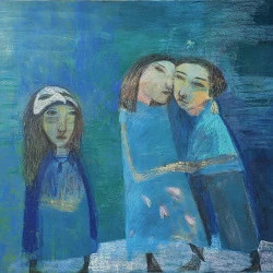 Conte bleu - huile sur toile 100X120cm 2026 - Anne Patay 