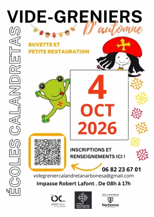 Affiche Grand vide-grenier de la Calandreta Narbonesa !