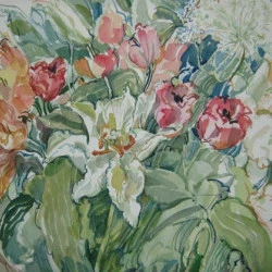 Étude des fleurs - Aquarelle