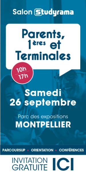 Affiche Salon Studyrama des Parents, 1ères & Terminales de Montpellier
