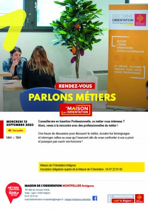 Affiche Parlons métiers - Conseiller.ère en Insertion Professionnelle
