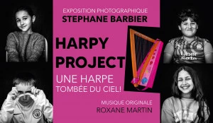 Affiche Harpy Project : une harpe tombée du ciel