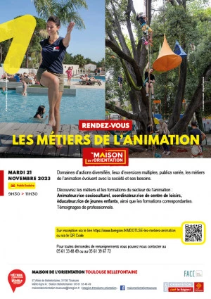 Affiche Les métiers de l'animation (Public scolaire)