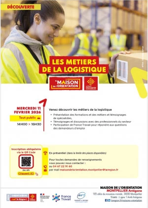 Affiche Les métiers de la logistique