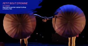 Affiche Pièce vocale et musicale "Petit bout d'pomme", Cie Lugana